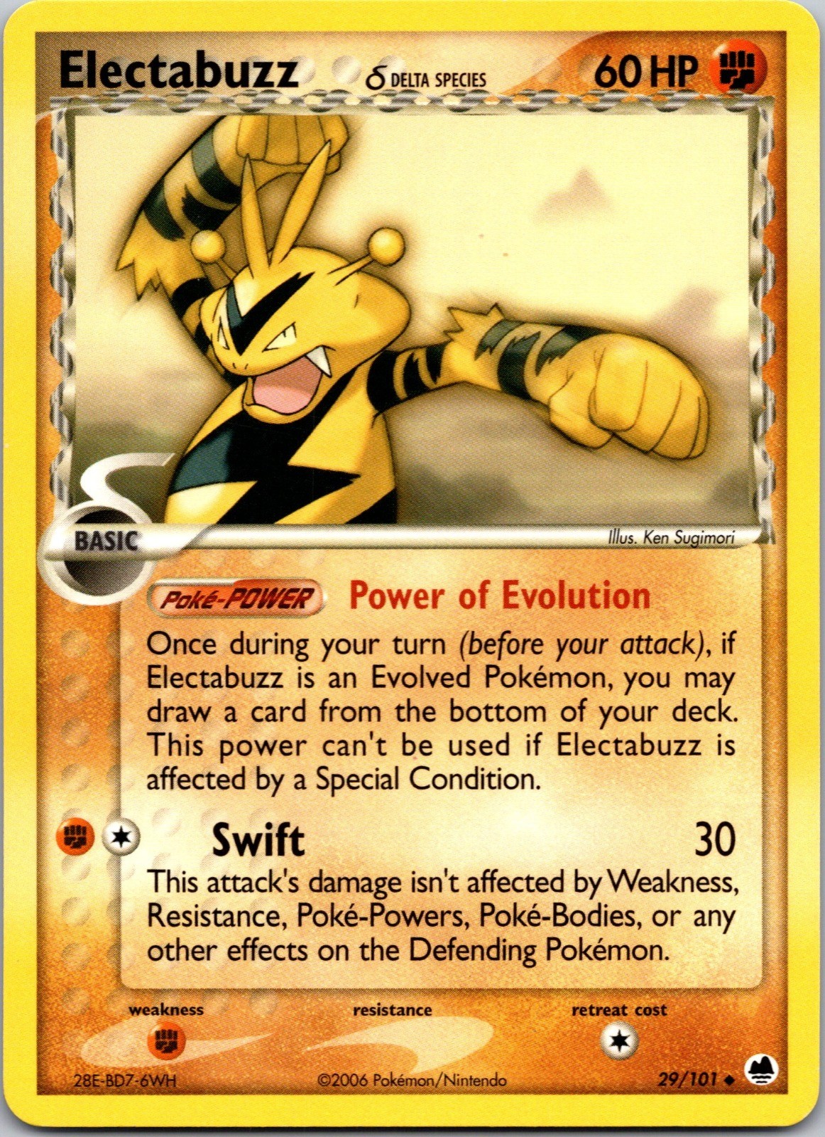Electabuzz (Delta Species) Uncommon Dragon Frontiers 29/101 LP
