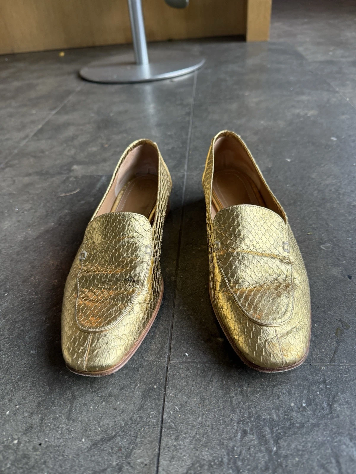 the row shoes 38 women Gold Watersnake