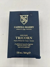 Caswell Massey Heritage Tricorn Triple Milled Single Bar Soap 5.8oz*Sealed*