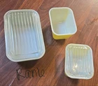 Vintage 1950s PYREX Rrefrigerator Dishes #501 502 Avacado Set. (5 pcs)
