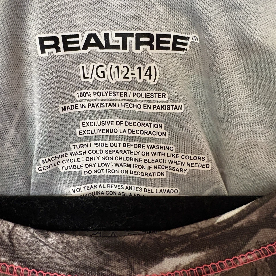 Top Realtree Xtra para mujer camuflado rosa manga corta L Dri More Tech caza Foto 3 de 4