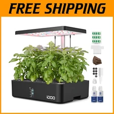 12Pods Hydroponic Growing System Kit with LED Light