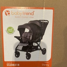 Baby Trend Sit N' Stand Double Stroller 2.0 DLX w/5 Point Safety Harness, Stormy