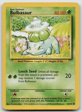 Bulbasaur 44/102 Common Base Set Unlimited Pokemon Moderately Played on eBay