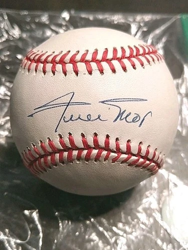 Willie Mays Autograph Official National League Baseball PSA DNA Giants 66390