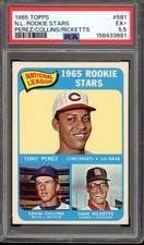 1965 Topps #581 Tony Perez Rookie PSA 5.5 Vintage High # RC Baseball Card (3881). rookie card picture