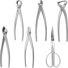 6 PCS Bonsai Pruning Tool Set, 6 Different Roles of Scissors to Meet All the Nee