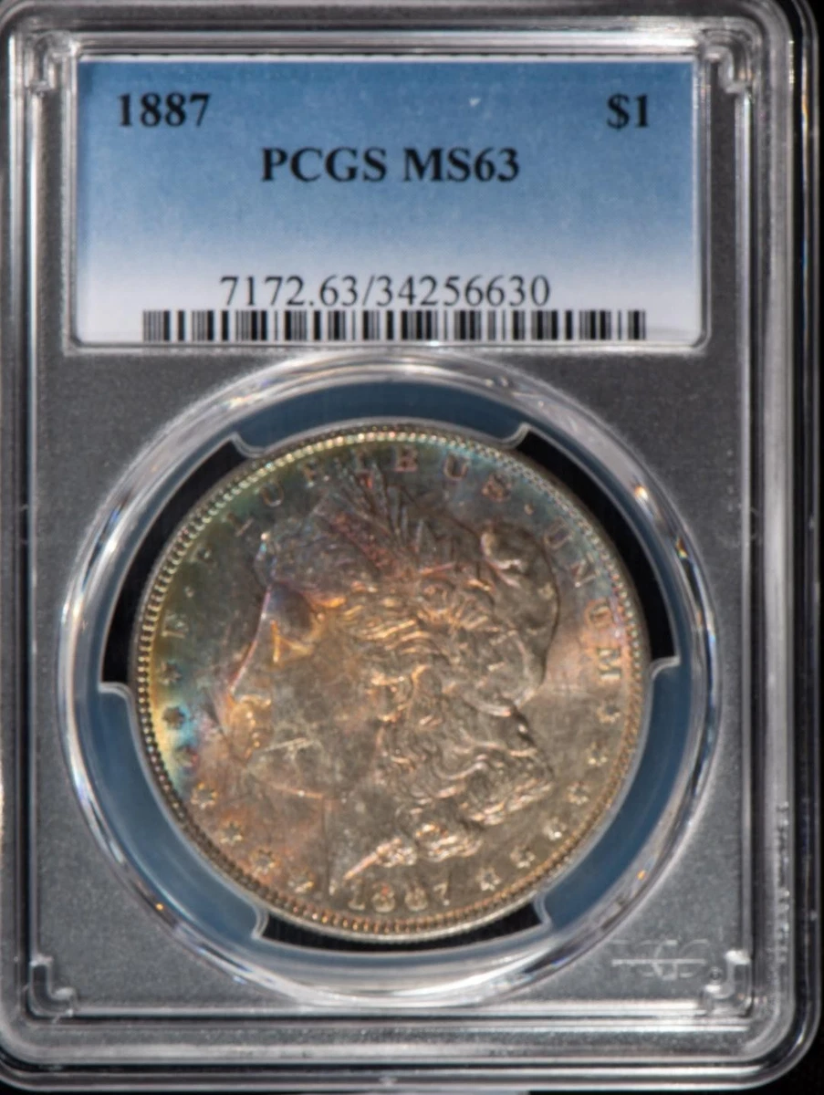 25+ MS 63 Graded 1887 Year Morgan US Dollars (1878-1921) for sale