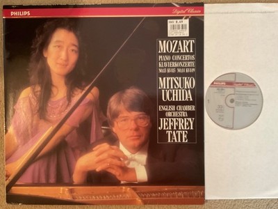 ''MOZART PIANO CONCERTOS 13 & 14'' MITSUKO UCHIDA JEFFREY TATE HOLL PHILIPS LP EX