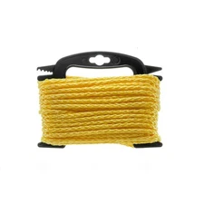 Attwood 11720-2 - 1/4" D x 50' L Yellow Polypropylene Hollow Braid Utility Line