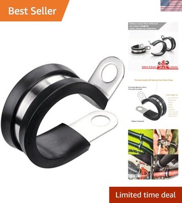 Versatile 20 Count Stainless Steel Cable Clamps - 3/4 Inch, Easy Install Design