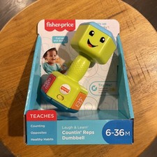 Fisher Price - Laugh N Learn Dumbbell -Counting Reps New Toy Toddler 3-36 M
