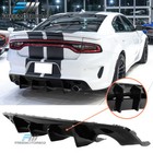 Fits 20-23 Charger Widebody IKON V2 Gloss Black Rear Bumper Lip ...