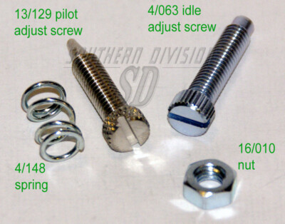 RKC529 CARBURETTOR THROTTLE & PILOT SCREW set 276 289 Amal 13/129 4/063 BSA AJS