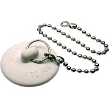 Danco 80784 1-3/8 Inch Universal Sink Stopper, Sink Plug, Drain Stopper W/ Chain