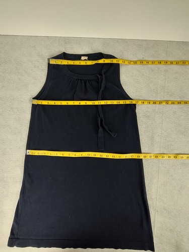 J. Crew Blue Lightweight 100% Cotton Tie At Collar Sleeveless Shift Dress Size S - Picture 8 of 11