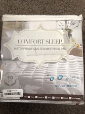 Safe And Sound King Quilted Fitted Mattress Pad, 100 Waterproof Breathable Matt