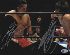 Hirooki Goto & Yoshi-Hashi Signed 8x10 Photo BAS COA New Japan Pro Wrestling ROH