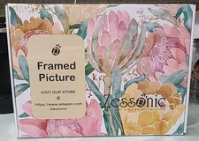 Zessonic Framed Boho Art Print - Set of 4 Framed Neutral Minimalist Pictures