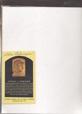 CHARLES GEHRINGER  HOF Signed 8