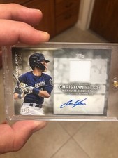 2020 Topps Series 1 Christian Yelich Major League Materials Auto 21/30 BREWERS