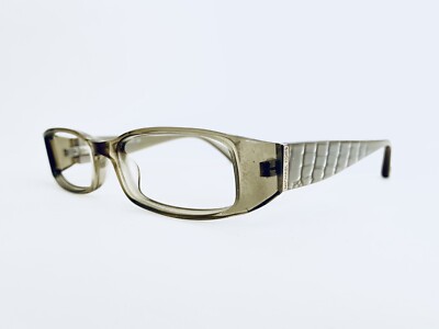 Michael Kors Clear Brown Rectangular Glasses w Snake Skin