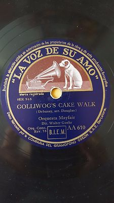 ORCHESTRA 78rpm RECORD VsA ORQUESTA MAYFAIR Walter Goehr GOLLIWOG´S CAKE WALK