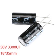 1pcs 50V 3300UF 50Volt 3300MFD 20 105 Auminum Electrolytic Capacitor 18 35mm