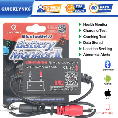QUICKLYNKS BM2 Auto 12V Batterie Diagnosegerät Batterietester Gesundheitsmonitor