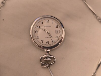 Vintage Bucherer Base Metal Swiss Made Quartz Pendant Ladies Watch
