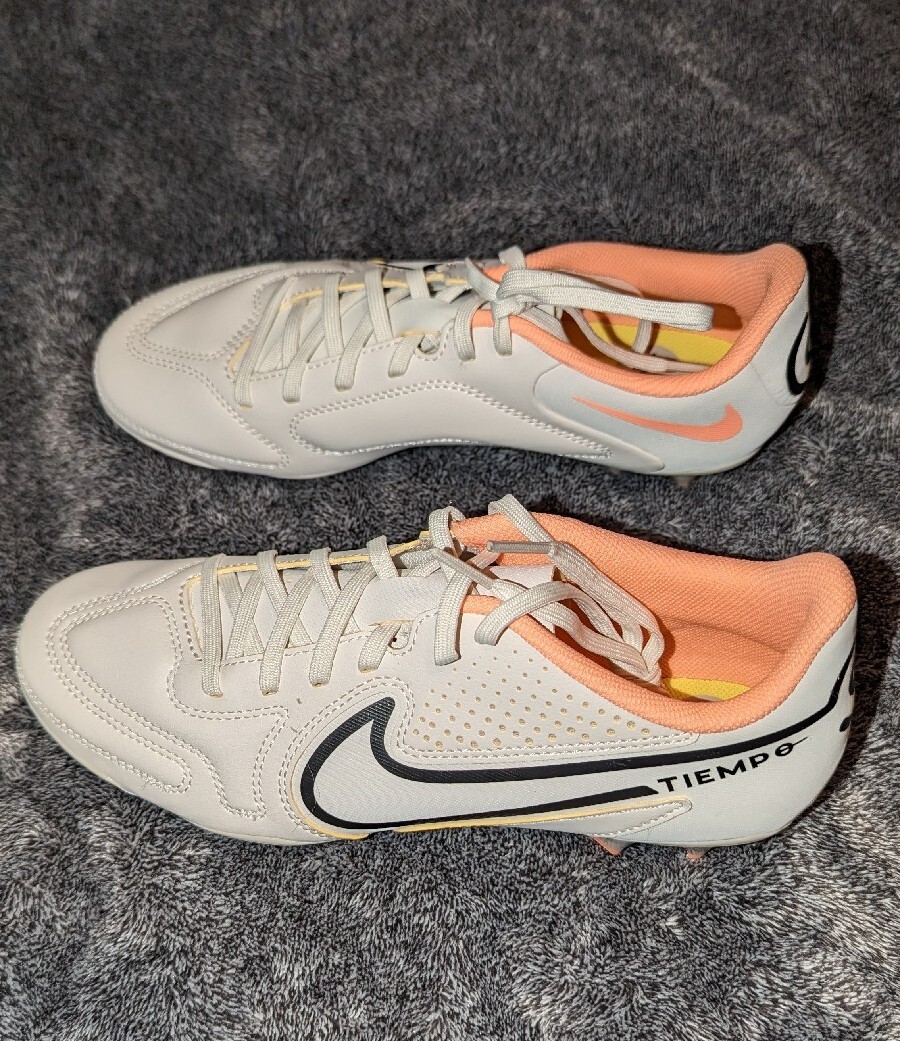 Nike Tiempo Legend 9 Club MG Phantom Sunset Mens Sz 6.5 Soccer Cleats DA1176-002 Nike Tiempo Legend 9 Club MG Lucent - Grey/Yellow Strike  main image 4