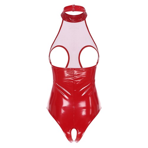 Womens Bodysuit Backless Leotards Thongs Jumpsuit Unitard Lingerie Halter Neck - Picture 13 of 40