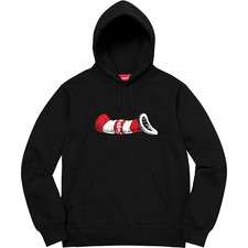 Supreme Cat in the Hat Hooded Sweatshirt FW18 Size Medium - Black
