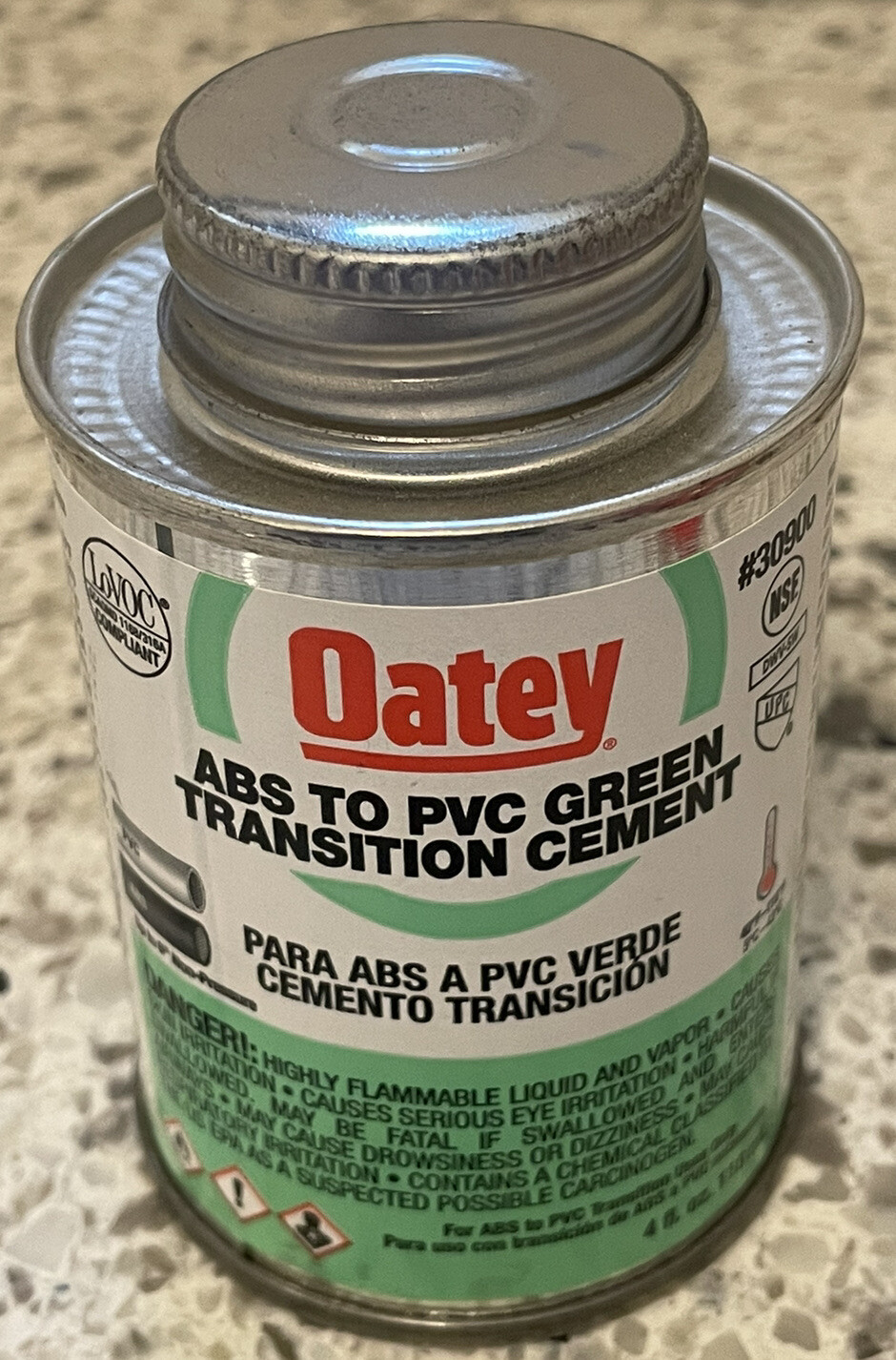 Oatey ABS to PVC Green Transition Cement 4ounce can NEW eBay