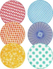 Ceramic Salad Plate Set Small Round Dinner Plate, Scratch Resistant Ceramic