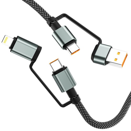 4in1 Multi USB C To iPhone Type C PD 60W Charging Cable Cord for iPhone Samsung - Picture 2 of 10
