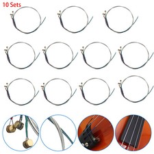 10 Pack Replacement Stainless Steel 3/4 4/4 Size Violin Strings E A D G W9Z0