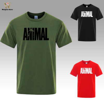 Animal T Shirt Mens Oversized Funny Tee Workout Gym 100% Cotton T-Shirts S  -3XL | eBay