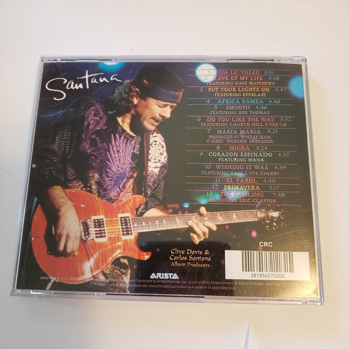 Supernatural by Santana CD 1999 Arista Smooth Maria Maria The