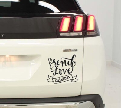 1 Aufkleber - Send Love Always - für drinnen oder draußen - 