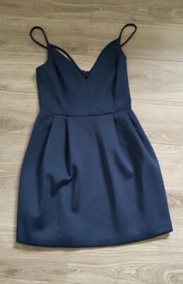 Dynamite Navy Blue Fit And Flare Dress Size Small | eBay