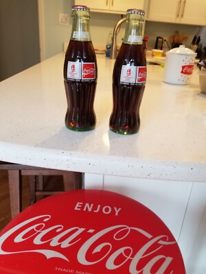 COKE -COLA COLLECTIBLES 2 Full Bottles 1992 Winter Olympic 