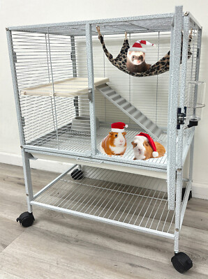 LARGE 2-Floor Ferret Chinchilla Guinea Pig Rabbit Mice Hammock 1/2