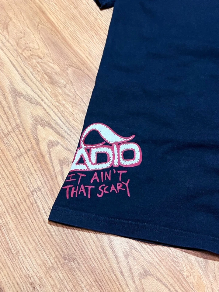 Vintage Y2K Adio Skateboarding T-Shirt Graphic Print Skull Logo Size S Slim Fit - Image 4 of 4