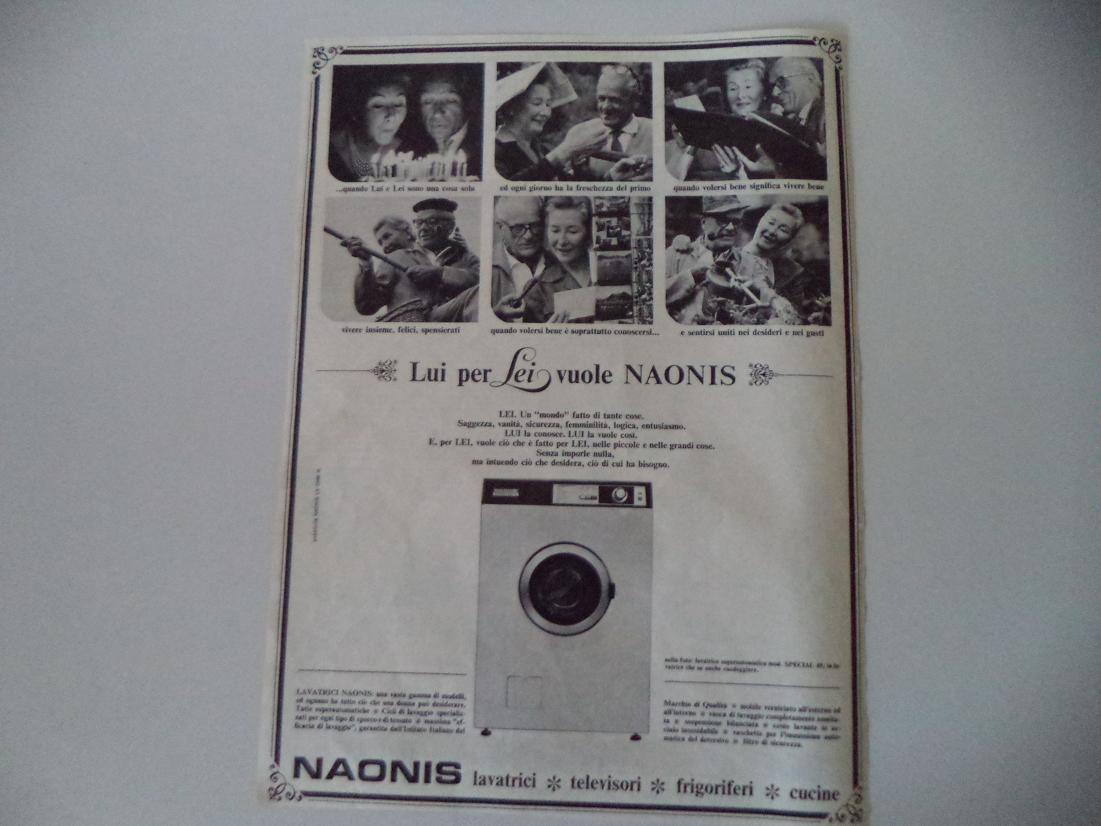 advertising Advertising 1966 NAONIS SPECIAL 45 WASHING MACHINE