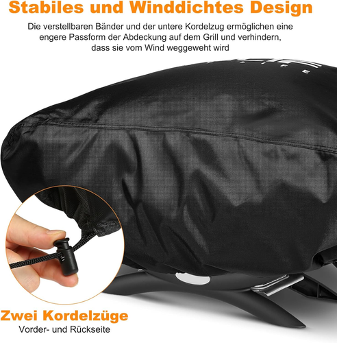 Ezilif Grillabdeckung Für Weber Q100/Q1000/Q120/Q1200/Q1400, Grill Abdeckung 600 - Bild 5 von 12