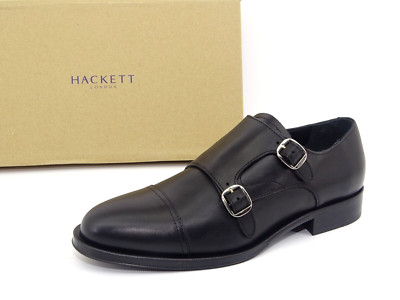 Hackett London JASON MONK Slipper Business Herren Schuhe Schwarz Leder Gr. 42