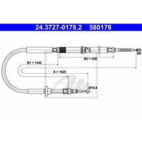 ATE Handbremsseil Bremsseil Hinten FüR Audi Allroad 4BH C5 A6 Avant 4B