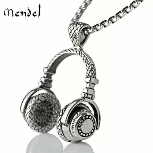 Mendel da uomo per cuffie musica hip hop RAPPER DJ Collana Grande Ciondolo  Gioielli Catena | eBay
