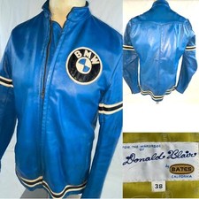 VTG 70S 80S MENS 38 BMW BATES BLUE MOTORCYCLE RACER CAFE BIKER CYCLE JACKET